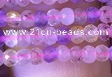 CRB2606 15.5 inches 2*3mm faceted rondelle mixed quartz beads