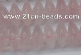 CRB261 15.5 inches 5*12mm rondelle rose quartz beads wholesale