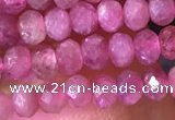 CRB2612 15.5 inches 2*3mm faceted rondelle ruby gemstone beads