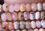 CRB2613 15.5 inches 2*3mm faceted rondelle pink opal beads