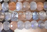 CRB2621 15.5 inches 3*4mm faceted rondelle moonstone beads