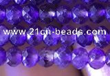 CRB2631 15.5 inches 3*4mm faceted rondelle amethyst beads