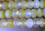 CRB2634 15.5 inches 2*3mm faceted rondelle yellow opal beads