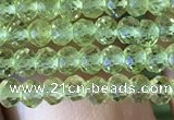 CRB2637 15.5 inches 2*3mm faceted rondelle peridot gemstone beads