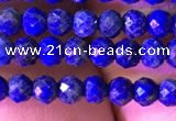 CRB2646 15.5 inches 2*3mm faceted rondelle lapis lazuli beads