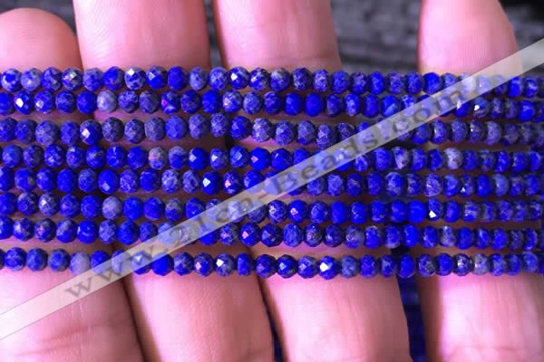 CRB2646 15.5 inches 2*3mm faceted rondelle lapis lazuli beads