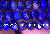 CRB2647 15.5 inches 3*4mm faceted rondelle lapis lazuli beads