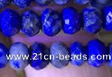 CRB2648 15.5 inches 3.5*5mm faceted rondelle lapis lazuli beads