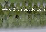 CRB265 15.5 inches 5*12mm rondelle green rutilated quartz beads