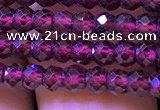 CRB2665 15.5 inches 2*3mm faceted rondelle red garnet beads