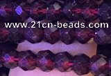 CRB2667 15.5 inches 3*4mm faceted rondelle red garnet beads