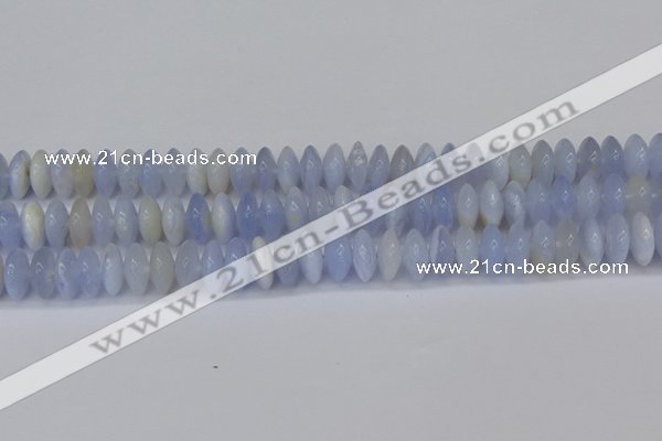 CRB267 15.5 inches 5*12mm rondelle blue chalcedony beads