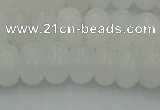 CRB2812 15.5 inches 6*10mm rondelle white jade beads wholesale