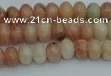 CRB2840 15.5 inches 4*6mm rondelle red plum blossom jade beads