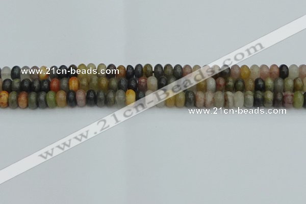 CRB2845 15.5 inches 4*6mm rondelle fancy jasper beads wholesale