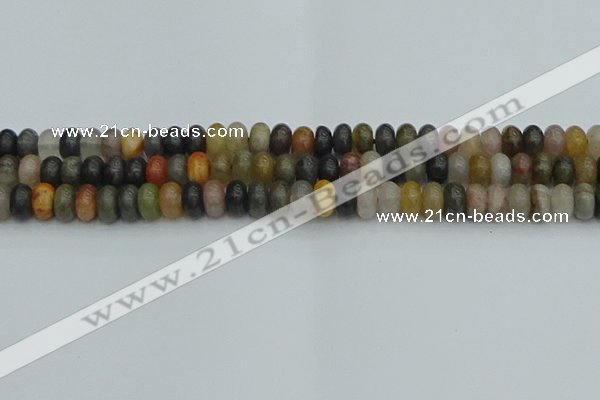 CRB2846 15.5 inches 5*8mm rondelle fancy jasper beads wholesale