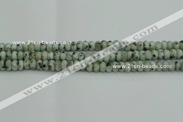 CRB2850 15.5 inches 4*6mm rondelle sesame jasper beads