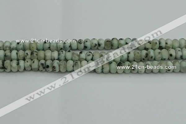 CRB2851 15.5 inches 5*8mm rondelle sesame jasper beads