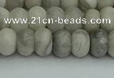 CRB2862 15.5 inches 6*10mm rondelle grey agate beads