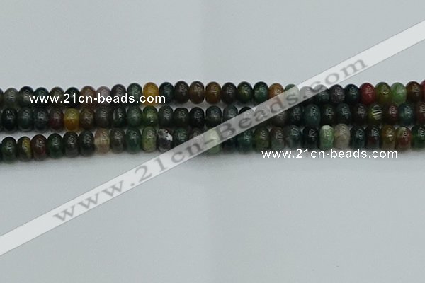 CRB2867 15.5 inches 6*10mm rondelle Indian agate beads