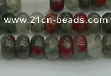 CRB2870 15.5 inches 4*6mm rondelle blood jasper beads