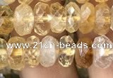 CRB3012 15.5 inches 5*8mm faceted rondelle citrine beads