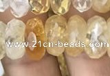 CRB3014 15.5 inches 6*12mm faceted rondelle citrine beads