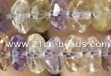 CRB3020 15.5 inches 5*9mm faceted rondelle ametrine beads