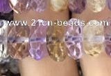 CRB3021 15.5 inches 6*11mm faceted rondelle ametrine beads