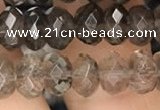 CRB3023 15.5 inches 5*8mm faceted rondelle smoky quartz beads