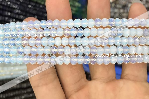 CRB3029 15.5 inches 4*6mm faceted rondelle opal beads wholesale