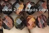 CRB3044 15.5 inches 8*10mm faceted rondelle red tiger eye beads