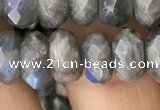 CRB3050 15.5 inches 6*10mm faceted rondelle labradorite beads