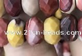 CRB3055 15.5 inches 6*10mm faceted rondelle mookaite beads