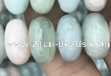 CRB3064 15.5 inches 8*14mm rondelle morganite gemstone beads