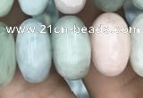 CRB3065 15.5 inches 9*16mm rondelle morganite gemstone beads