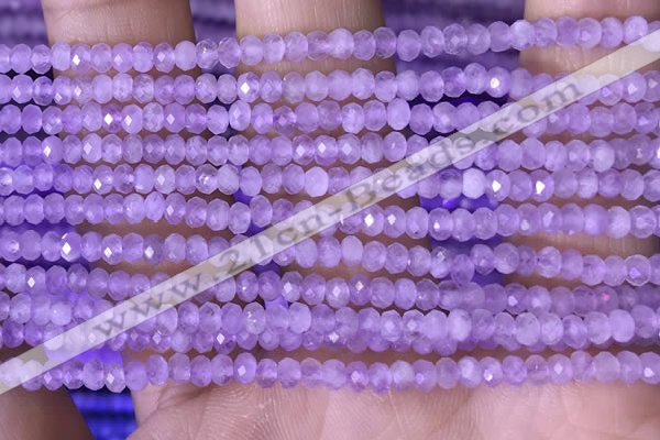 CRB3104 15.5 inches 2*3mm faceted rondelle tiny lavender amethyst beads