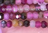 CRB3108 15.5 inches 2*3mm faceted rondelle tiny tourmaline beads