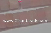 CRB311 15.5 inches 8*12mm tyre matte rose quartz beads wholesale