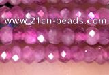 CRB3110 15.5 inches 2*3mm faceted rondelle tiny pink tourmaline beads