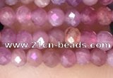 CRB3111 15.5 inches 2*3mm faceted rondelle tiny ruby gemstone beads