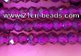 CRB3112 15.5 inches 2*3mm faceted rondelle tiny garnet beads