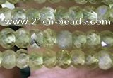 CRB3115 15.5 inches 2*3mm faceted rondelle tiny peridot beads