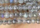 CRB3121 15.5 inches 2*3mm faceted rondelle tiny labradorite beads