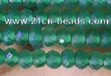 CRB3127 15.5 inches 2*3mm faceted rondelle tiny green agate beads