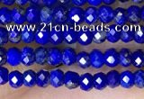 CRB3130 15.5 inches 2*3mm faceted rondelle tiny lapis lazuli beads