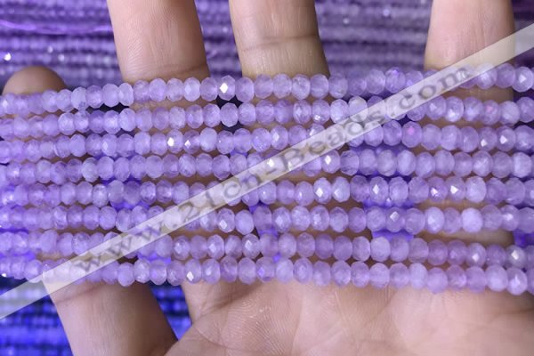 CRB3146 15.5 inches 2.5*4mm faceted rondelle tiny lavender amethyst beads