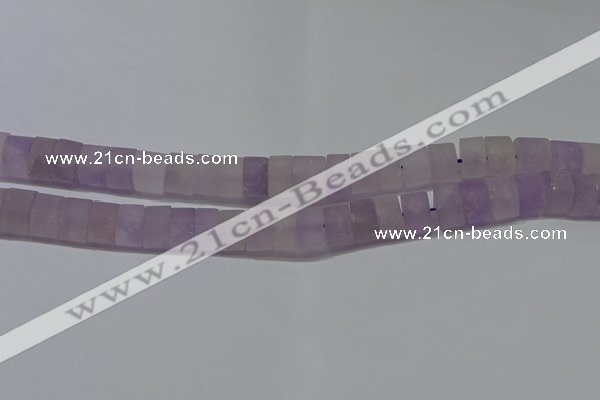 CRB315 15.5 inches 8*12mm tyre matte amethyst gemstone beads