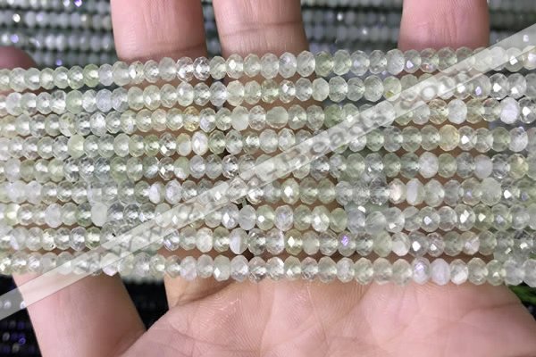 CRB3150 15.5 inches 2.5*4mm faceted rondelle tiny prehnite beads