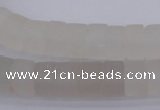 CRB316 15.5 inches 8*12mm tyre white crystal gemstone beads